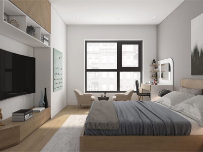 mẫu thiết kế nội thất nhà phố hiện đại 95 m2 tại Biên Hòa Đồng Nai