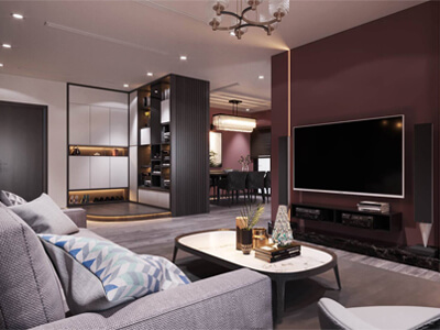 Mẫu thiết kế nội thất hiện đại 115m2