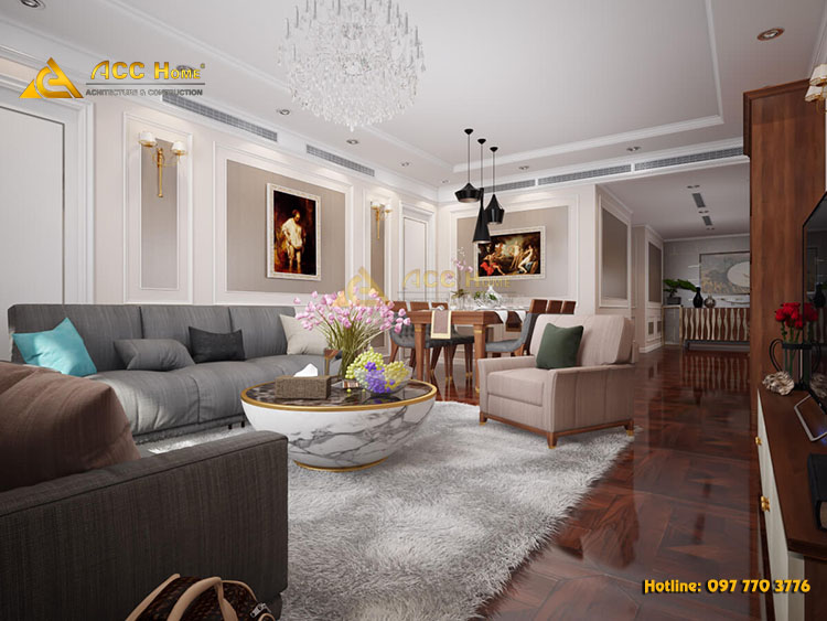 Thiết kế nội thất căn hộ chung cư rộng tại Quận 7 tp Hồ Chí Minh