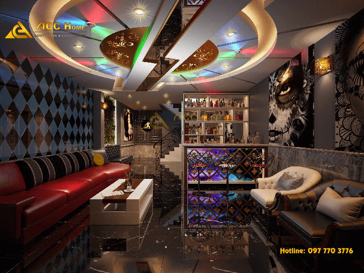 Thiết kế nội thất quán karaoke cổ điển tại Quận 1 Sài Gòn