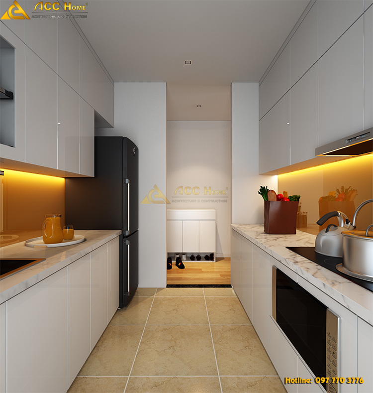 thiết kế không gian phòng bếp