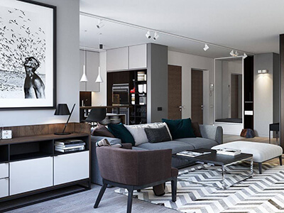 thiết kế nội thất căn hộ 90m2