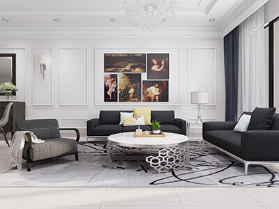 thiết kế nội thất diện tích nhà 60m2